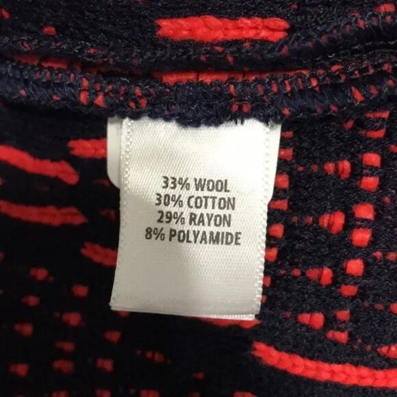 NWT - St. John Navy African Red Baruti Sleeveless Knit, Size 8 ($895) - Picture 3 of 7